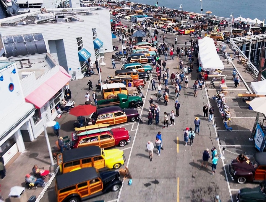 June 2023, 2024 Woodies on the Wharf Santa Cruz Woodies